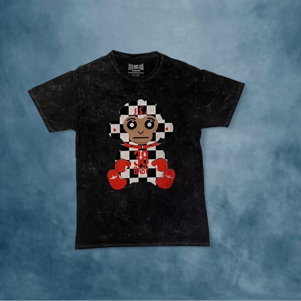Retro Pixel Art Black and Red Short Sleeve Tee
